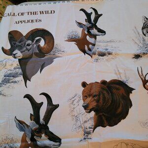 Vintage "Call of the Wild" Animal Applique Panel